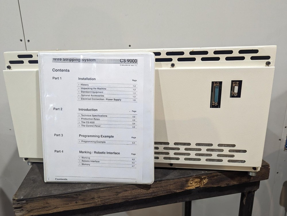 Schleuniger CS9000 includes manual