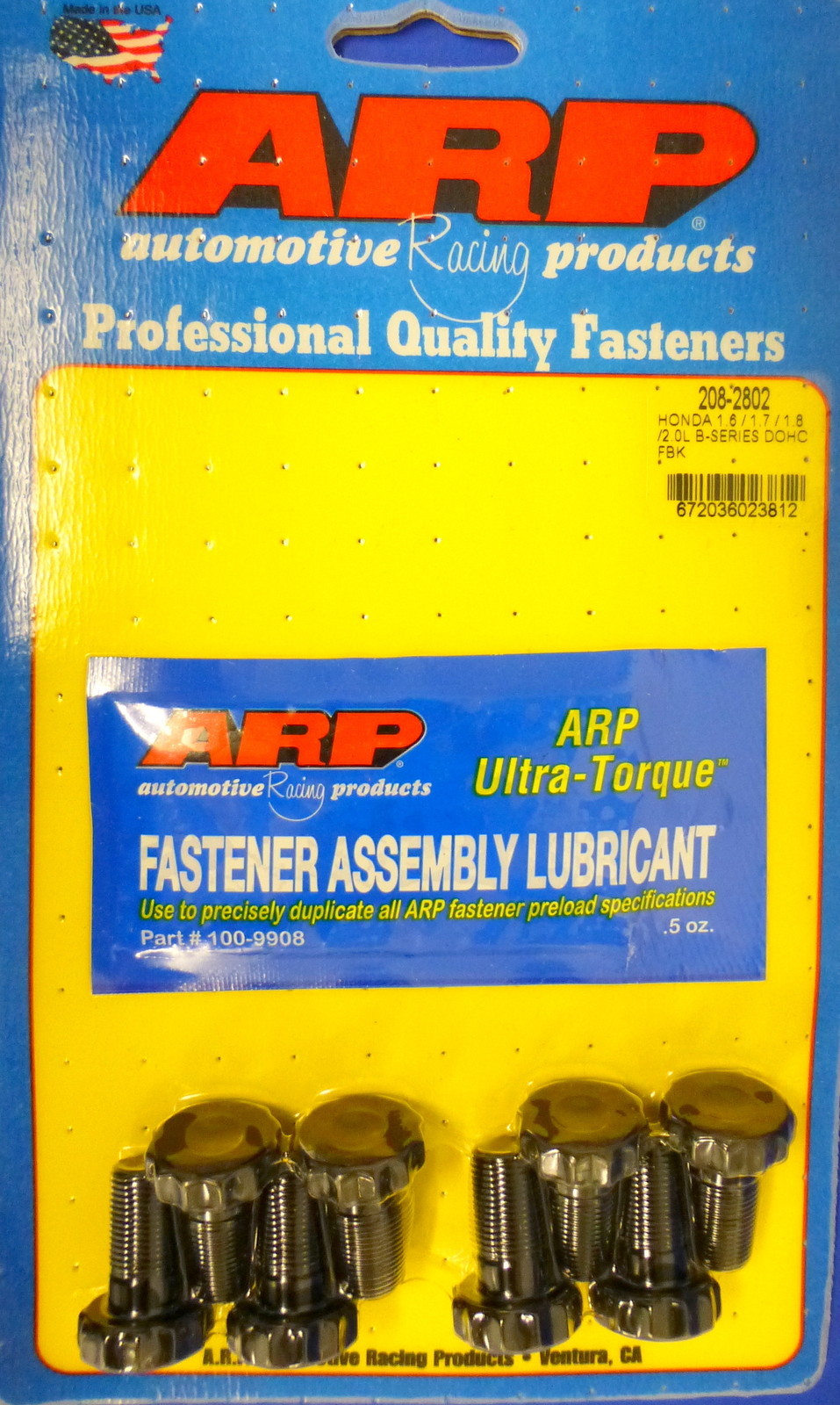 ARP 208-2802 Flywheel Bolt Kit Civic Integra CRX CRV DOHC B16 B17 B18 B20 B18C