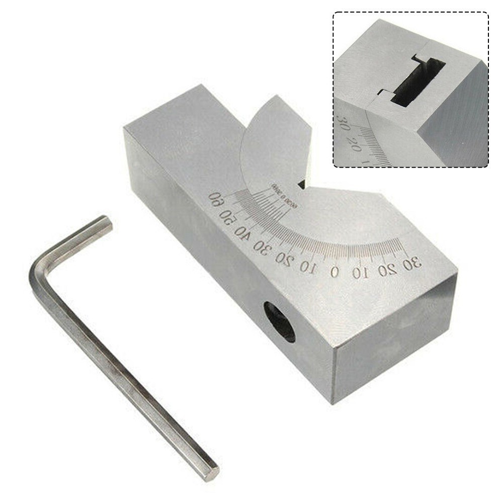 Adjustable Steel Angle Block Tool for Machining and Testing Workpieces