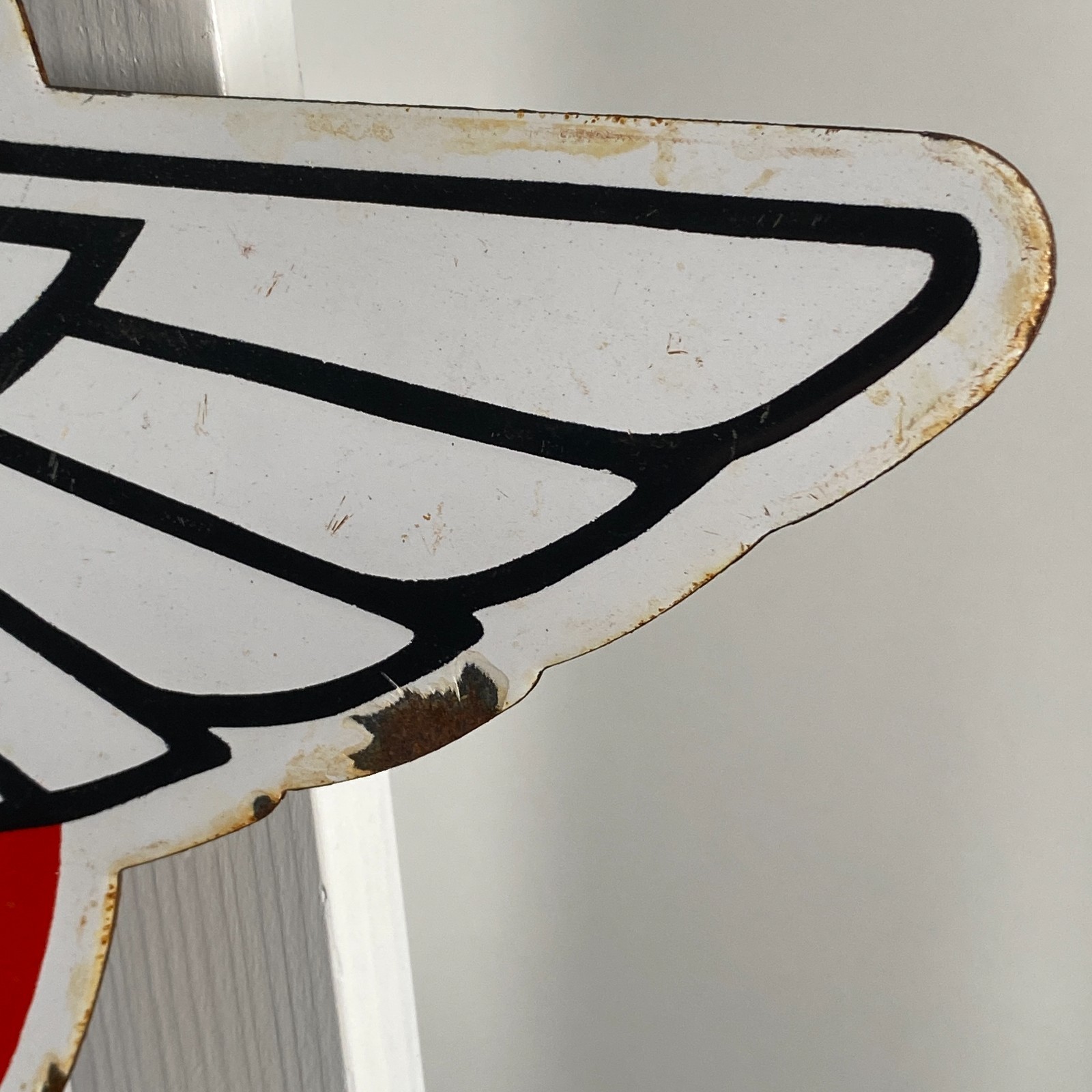 Flying A Enamel Sign - 50x30cm (19.7x11.8") - Rare Gas Station Vintage Iron Sign