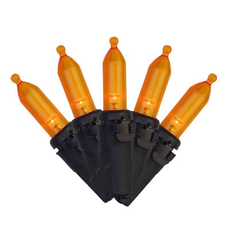 Celebrations Orange LED T5 String Lights 100 Bulbs