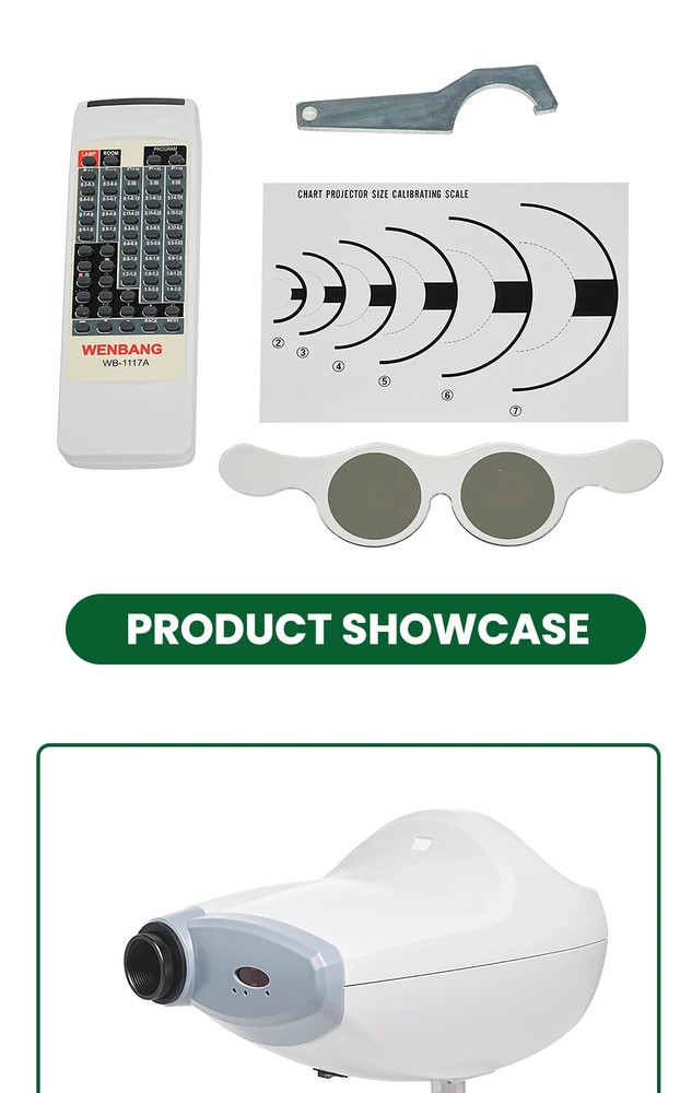 Automated Vision Chart Projector with LED Light Source for Eye Examinations
