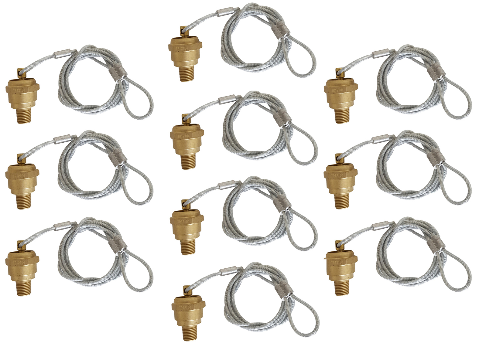 Set of 10 4 ft. Drain Valve Pull Type for Peterbilt Freightliner Kenworth