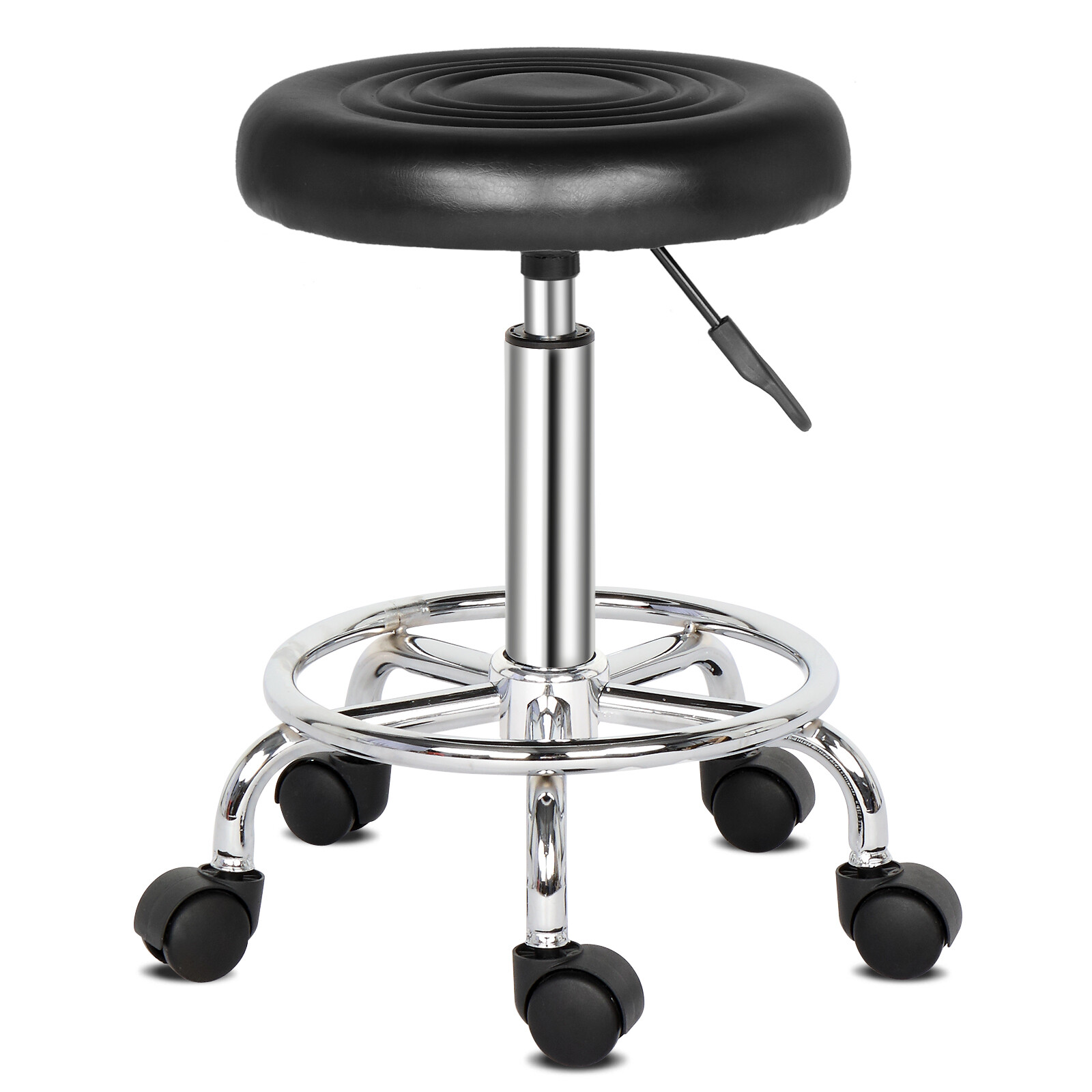 Adjustable Hydraulic Rolling Salon Stool Chair Tattoo Massage with Swivel Wheels
