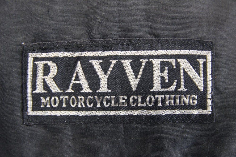 RAYVEN CLASSIC BLACK LEATHER BIKER JACKET: SIZE 10