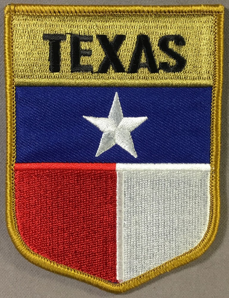 Texas State Shield  3.75" x 3" patch