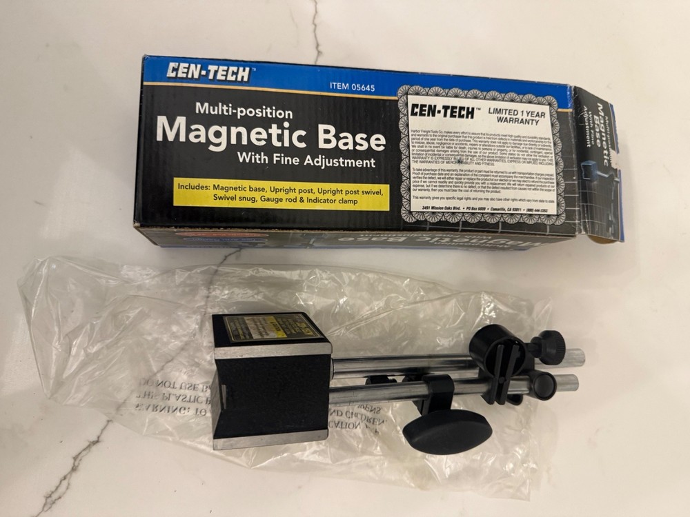 Cen-Tech Multi-Position Magnetic Base w/Fine Adjustment Item 05645