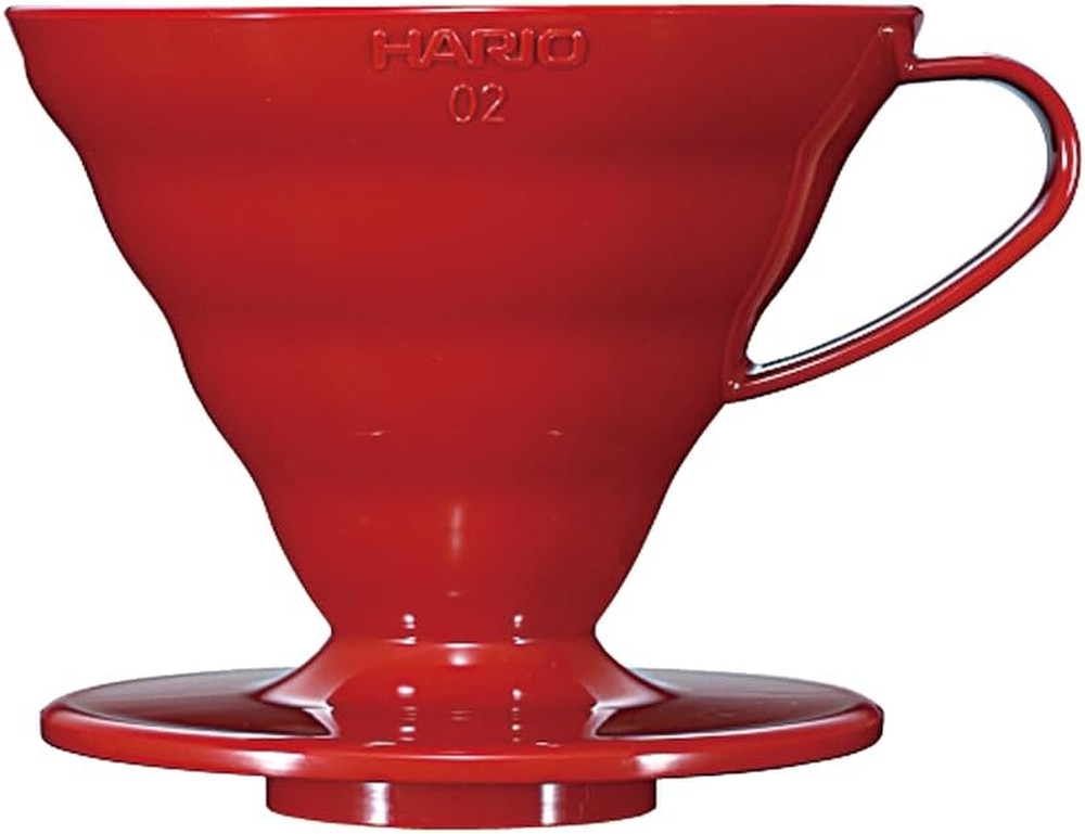 V60 Plastic Coffee Dripper, Size 02, Red