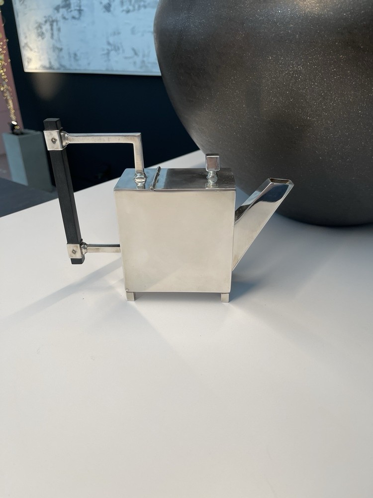 Modern Silver Plated Teapot- Christopher Dresser Style