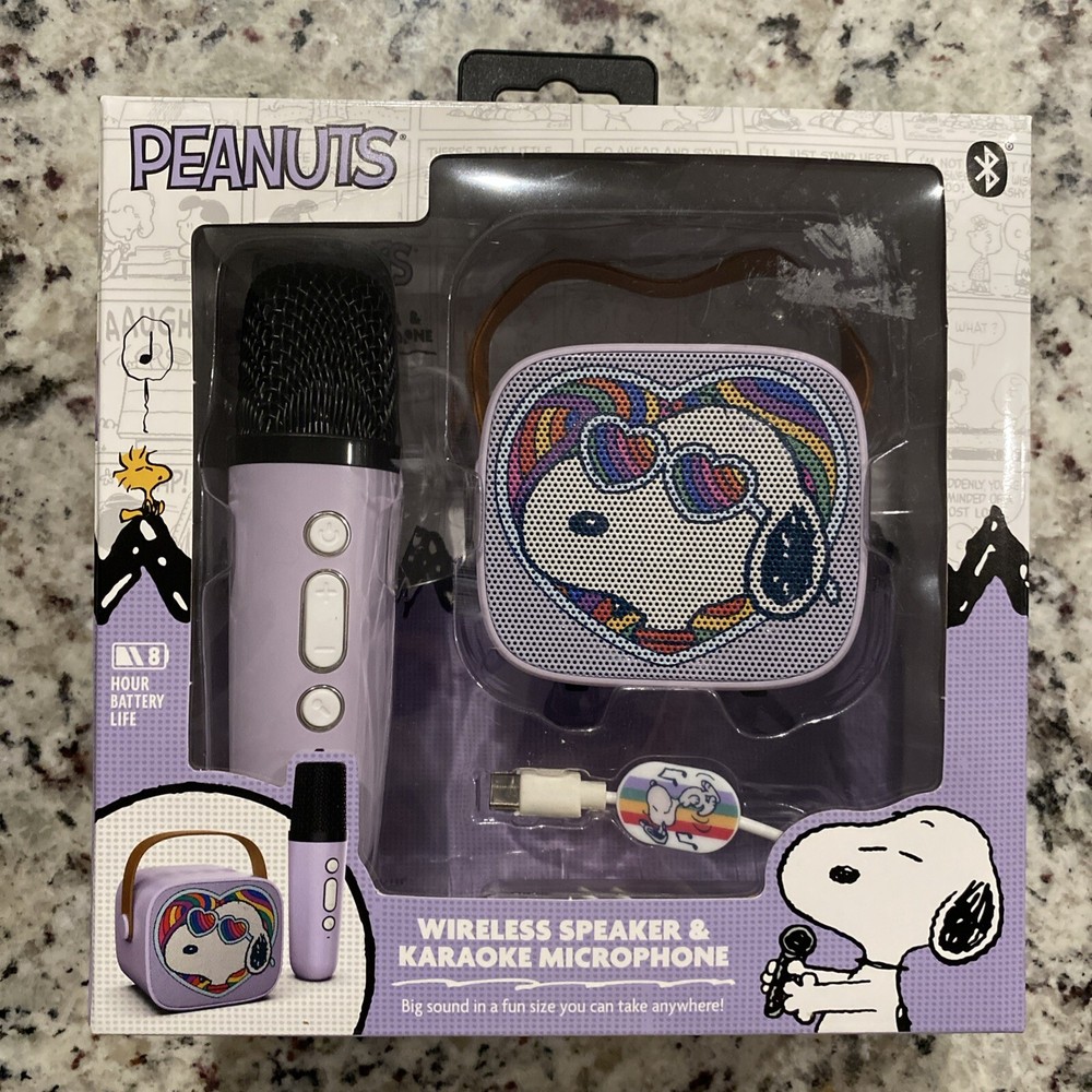 Snoopy Peanuts Wireless Speaker And Karaoke Microphone