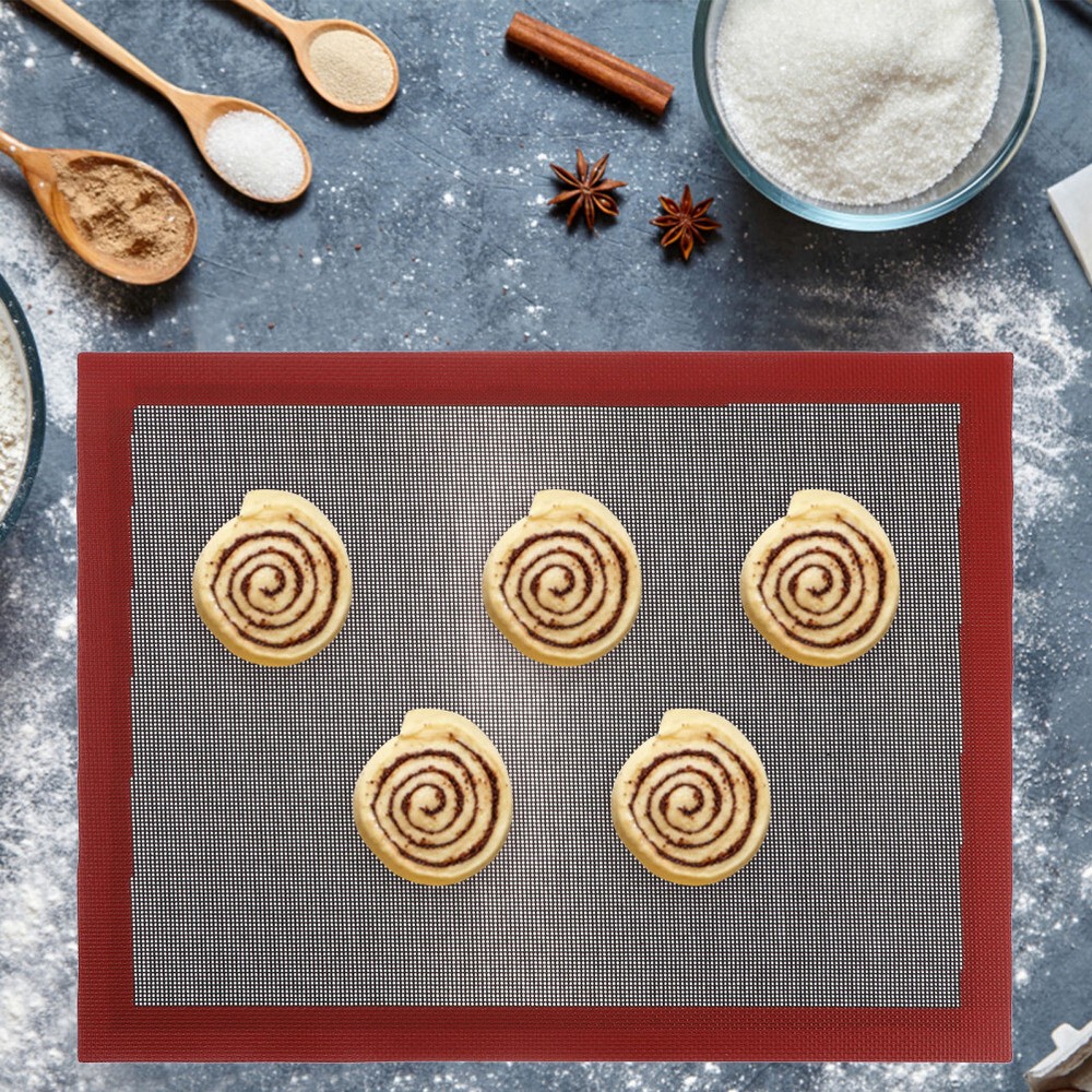 1PC Baking Mat Non Stick Mesh Sheet Silicone Bake Liners Pastry Bread Baking Pad