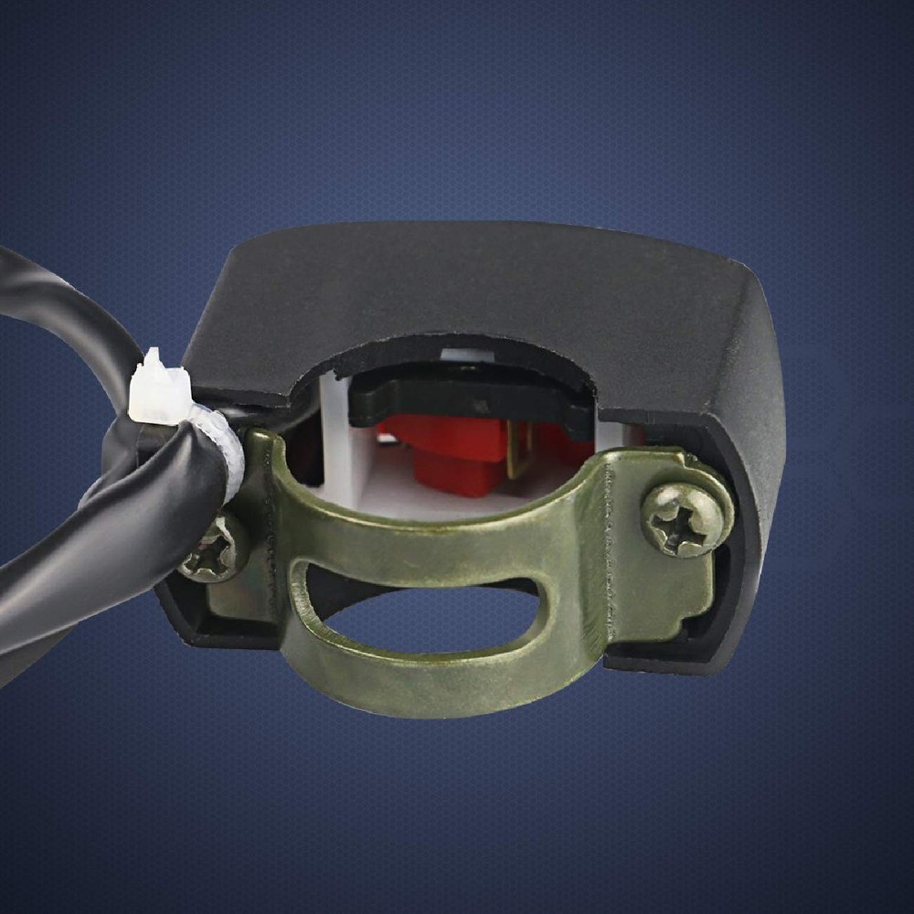 2 Pieces Motorcycle Light Switch Handlebar Toggle with 2 Pieces, Red