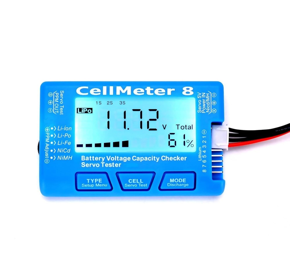 RC Cellmeter 8 Digital Battery Capacity Checker Controller Tester Voltage Tes...