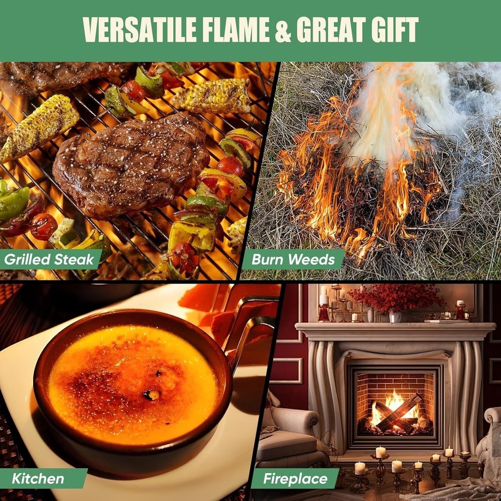 Compact Blow Torch with Trigger Operation for Charcoal and Campfire Lighting