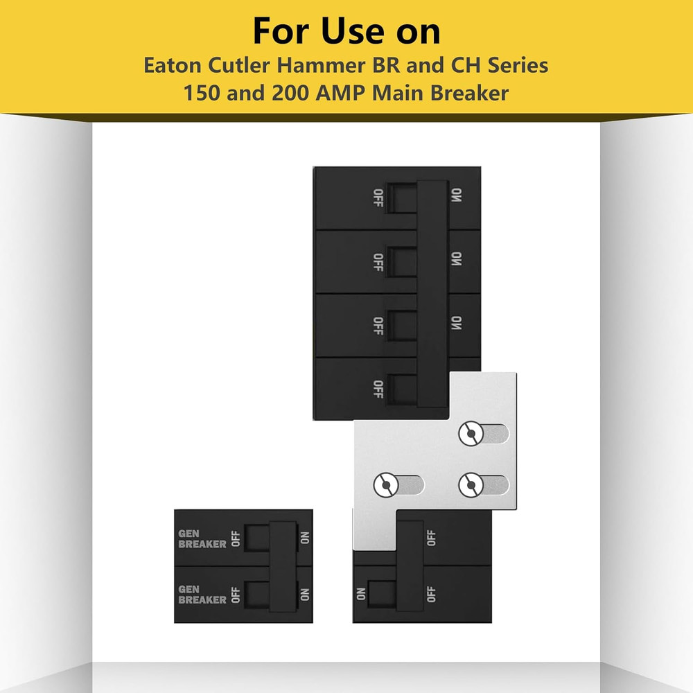 Generator Interlock Kit Compatible with General Electric GE 150 or 200 Amp Panel