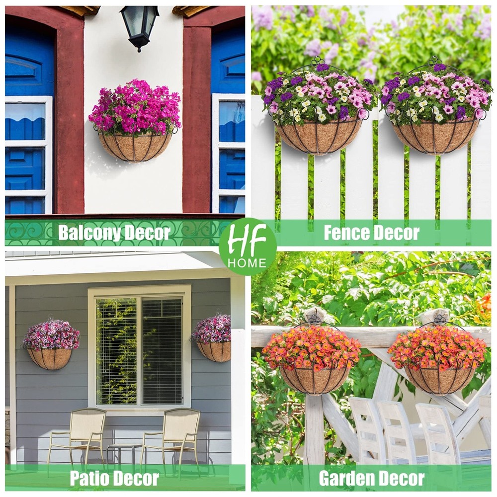 2 PCS 16" Half Round Coco Liner,Half Circle Wall Planter, Coco Fiber Replacem...