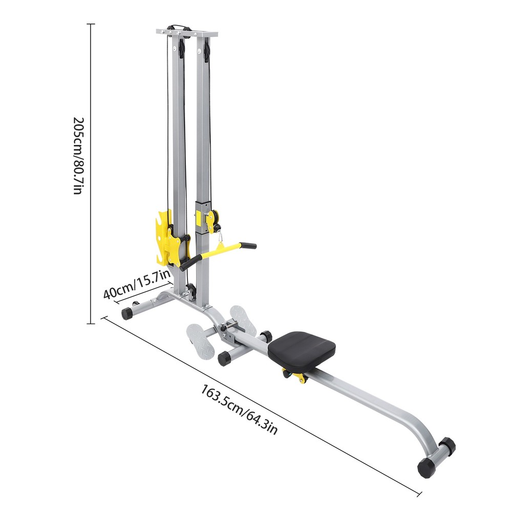 Low Row Cable Fitness Exercise Body Workout Strength Training Bar Machine