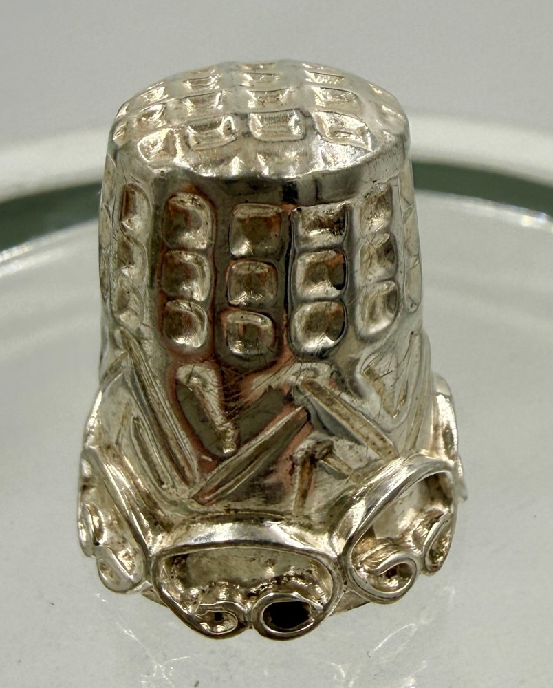 Ornate Sterling Silver Thimble - Sterling Mexico Mark - No size Marked