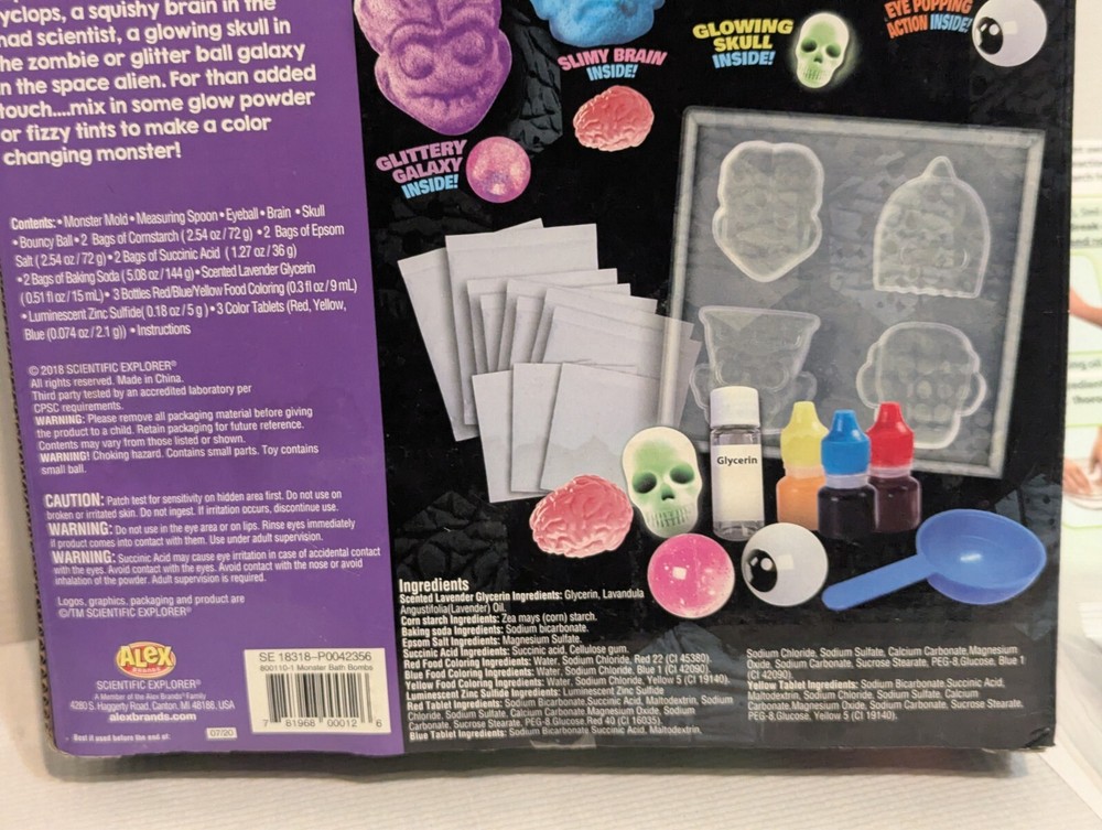 Bath Soap Kit Scientific Explorer Kit Alex Open Box 100% Complete Halloween Fun