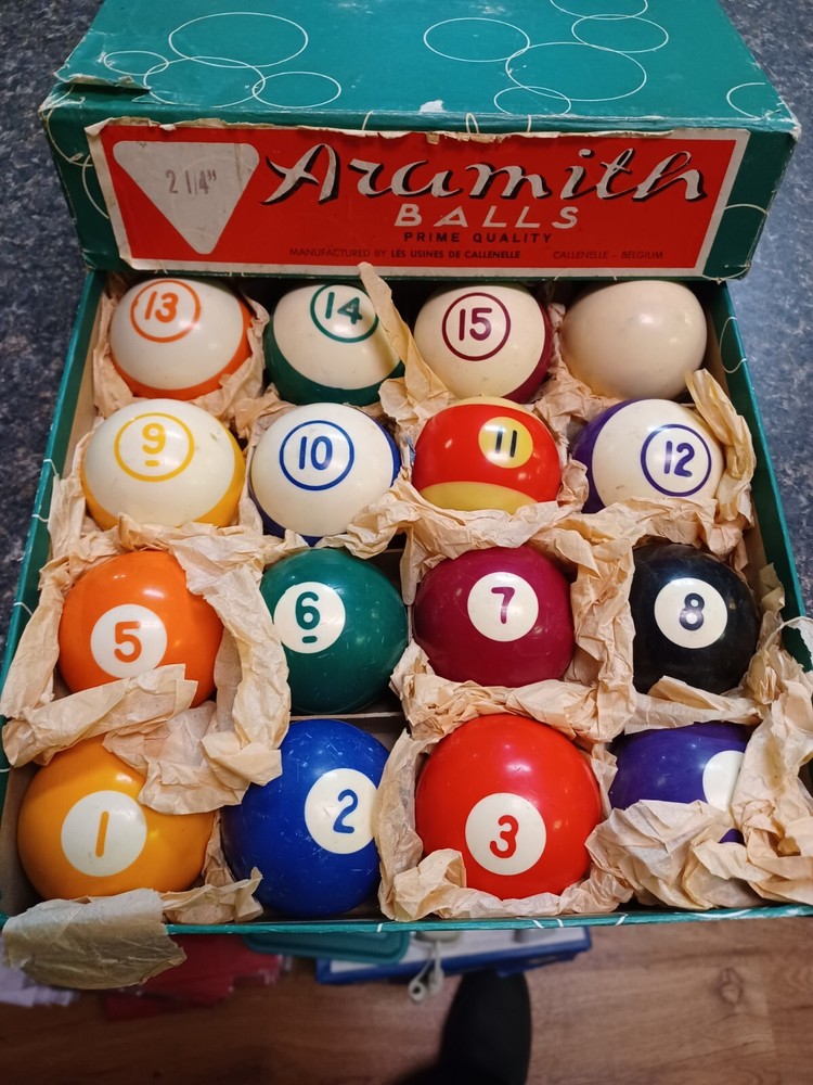 Aramith Belgian Pool Billiard Balls 2-1/4" Used