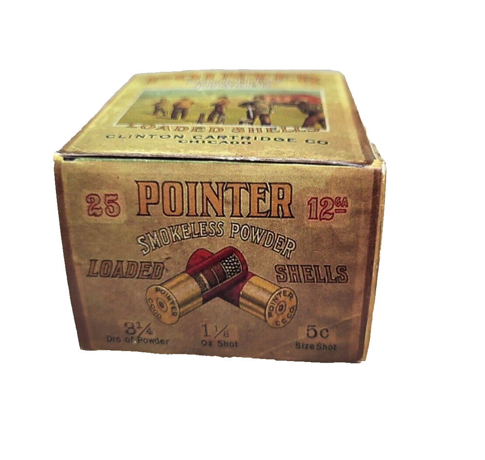Vintage Pointer Smokeless Powder Loaded Shells Empty Box - REPRODUCTION