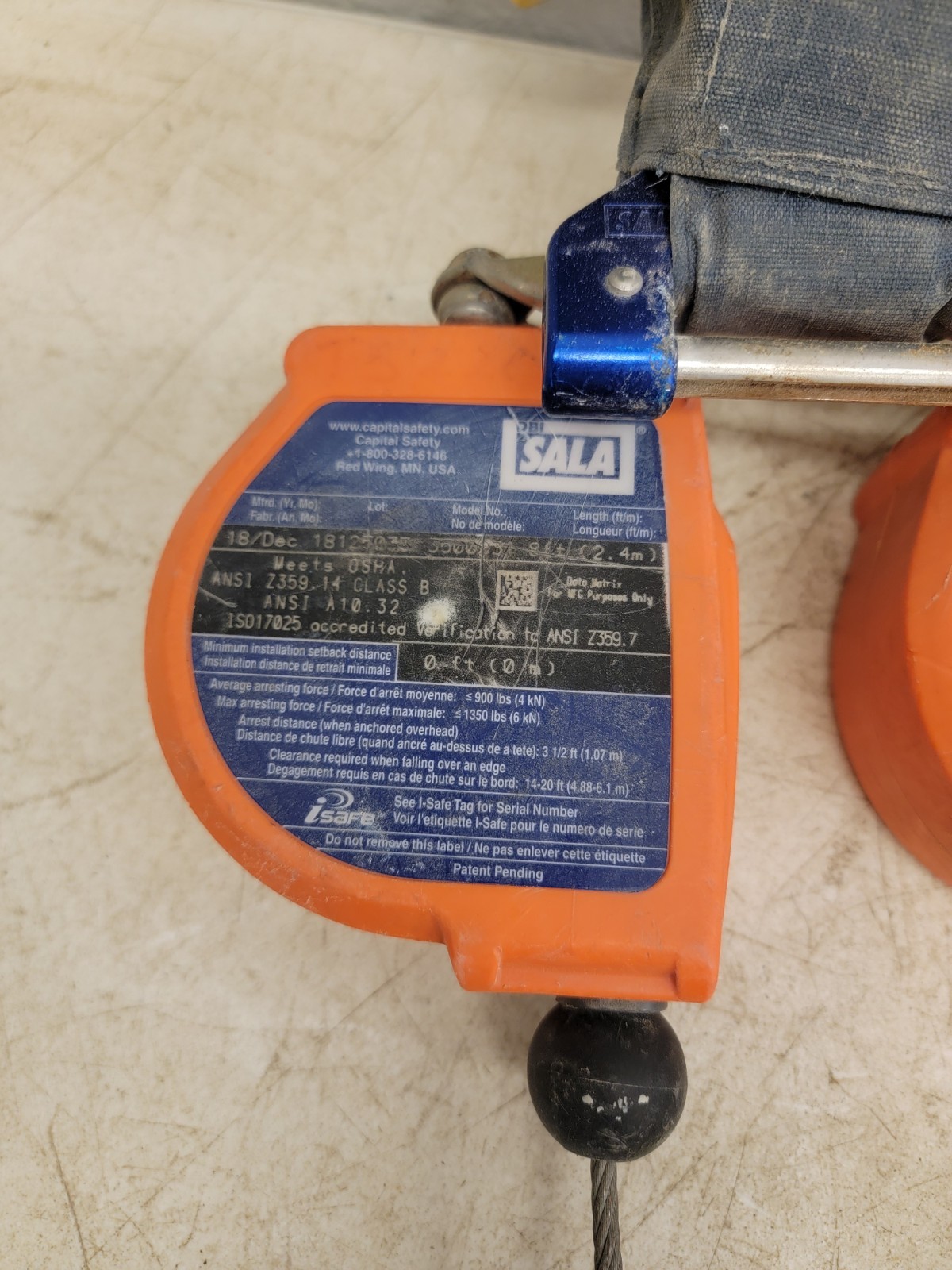 3M DBI SALA NANO-LOK 8' EDGE 3500231 DUAL LEG SELF RETRACTING LIFELINE LANYARD 9