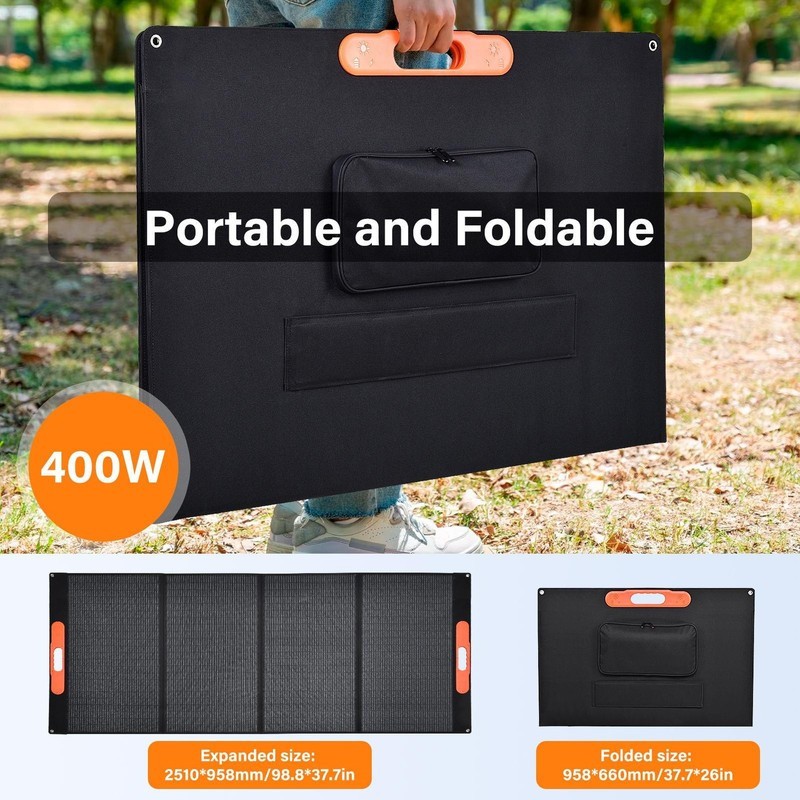400W Portable Solar Panel Waterproof IP66 Foldable Solar Panel kit Brand New--