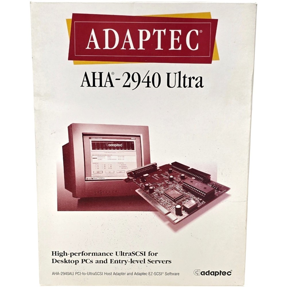 Adaptec AHA-2940 Ultra Kit SCSI Adapter & Software Complete New