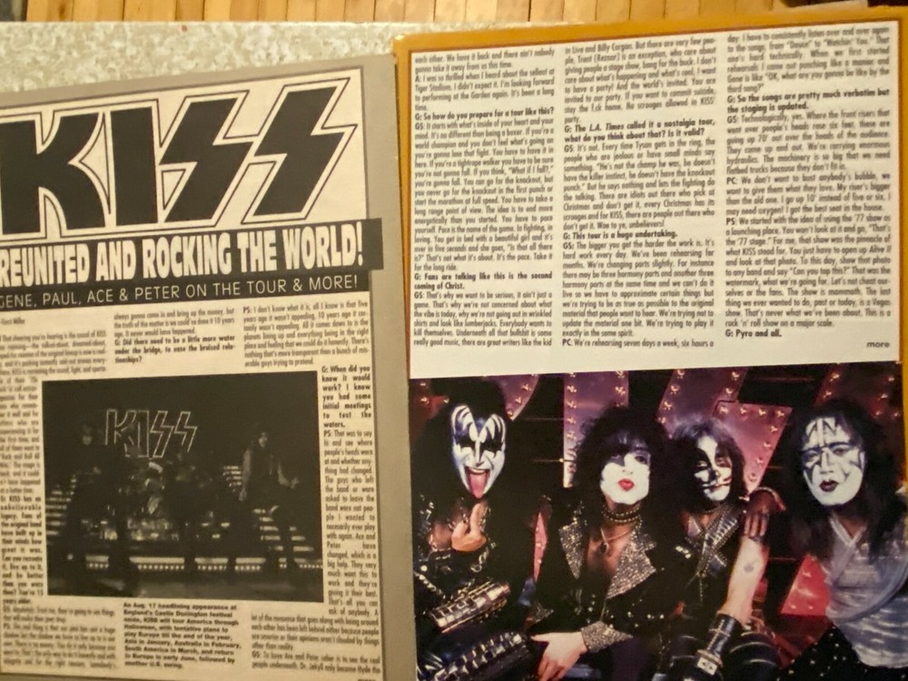 Kiss, Six Page Vintage Clipping