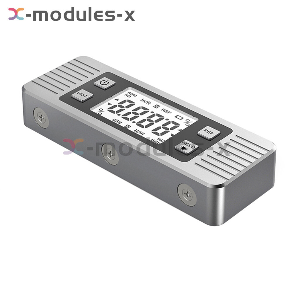 3in1 Protractor Inclinometer Level Ruler 4*90° Digital LCD Display W/ Backlight