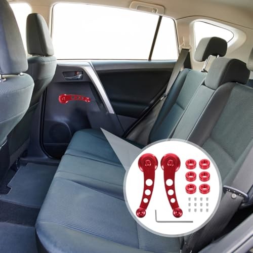 Window Crank Handle Replacement Set Universal Car Window Winder 1 Pair Red