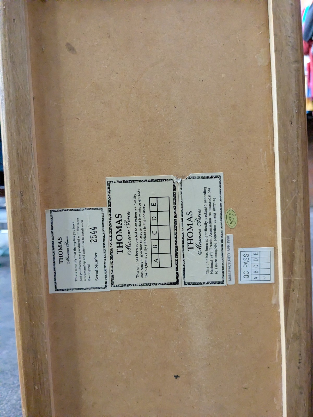 THOMAS Pacconi Museum Series Wooden Wood Tool Box Chest w/Lift-Out Tray