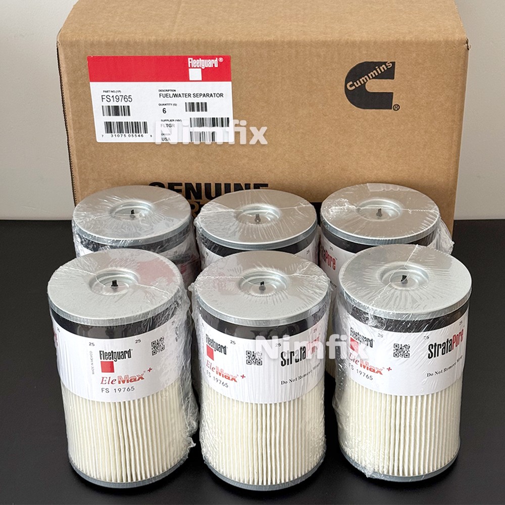 6PCS Fleetguard FS19765 Cummins Fuel/Water Separator