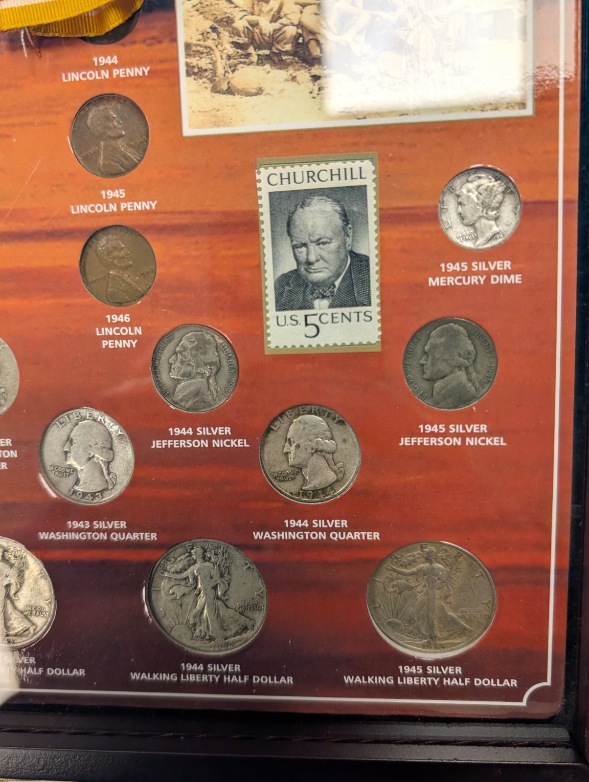 Asiatic Pacific Theatre Coin Set 1941 - 1945 Medal Stamp Silver World War RK820