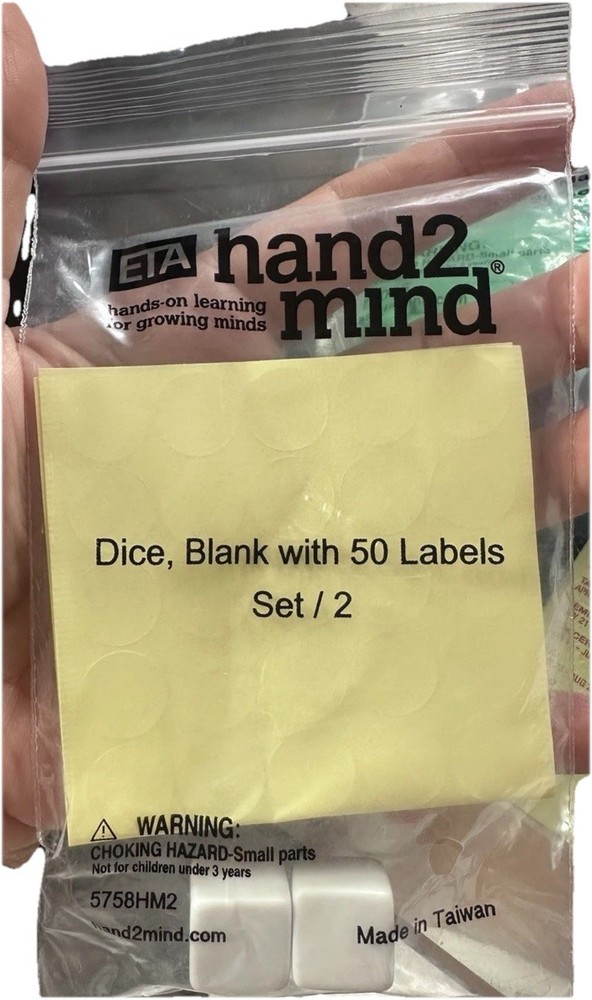 Hand2Mind Math Dice Set Place Value Learning Classroom Manipulatives