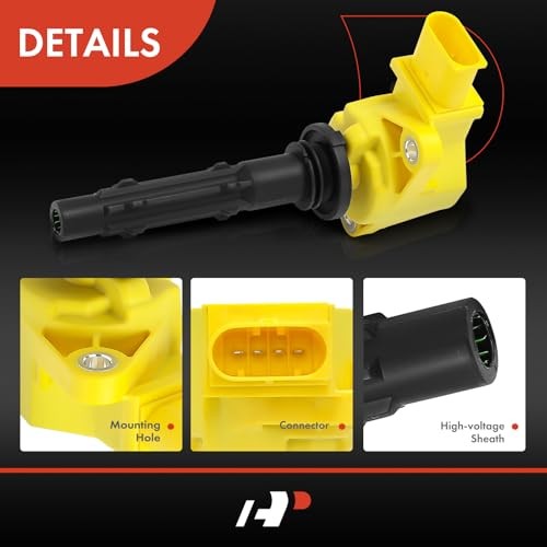 () Engine Ignition Coil Pack Compatible with Mercedes-Benz E550 2007 Yellow