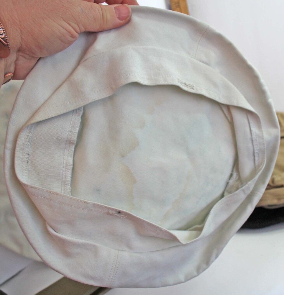 VNTG WWII USN Navy Officer Cap Covers Dog Tag Gloves Socks