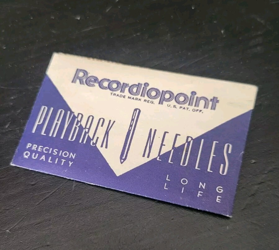 Recordiopoint Gramophone phonograph needle packet - empty