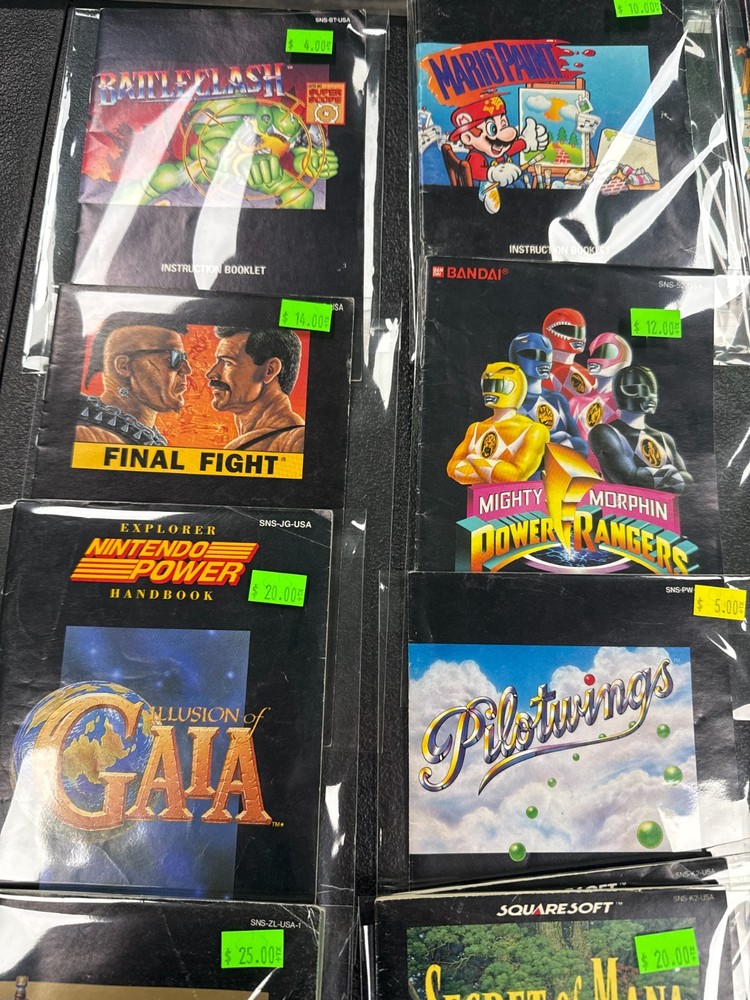 SNES Manual Lot