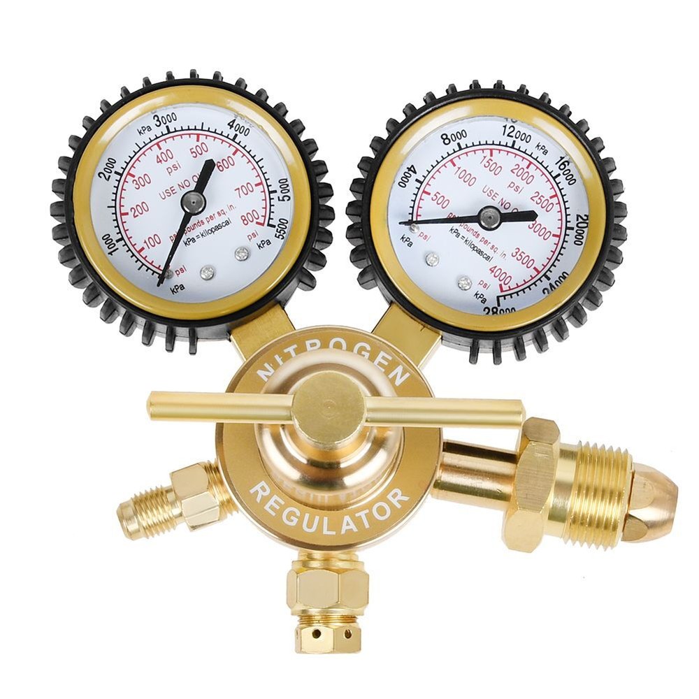 Nitrogen Regulator Pressure Control Valve Double Gauge CGA580 Inlet Thread 1/4"