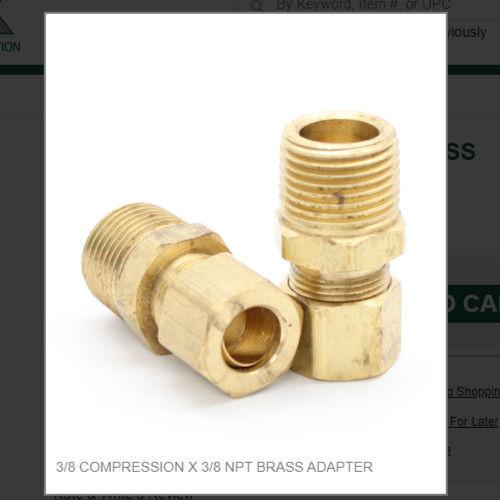 3/8 COMPRESSION X 3/8 NPT BRASS ADAPTER # 68-66
