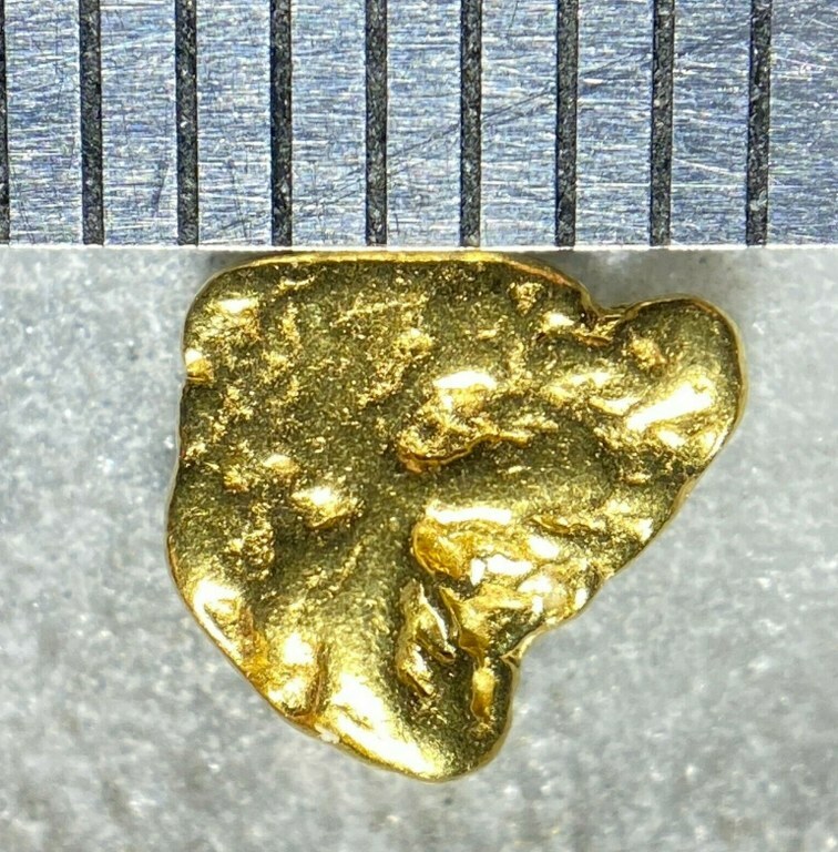 PURE GOLD NUGGET ALASKAN YUKON BC NATURAL SMALL ROCK GENUINE RAW FINE 22k .2g