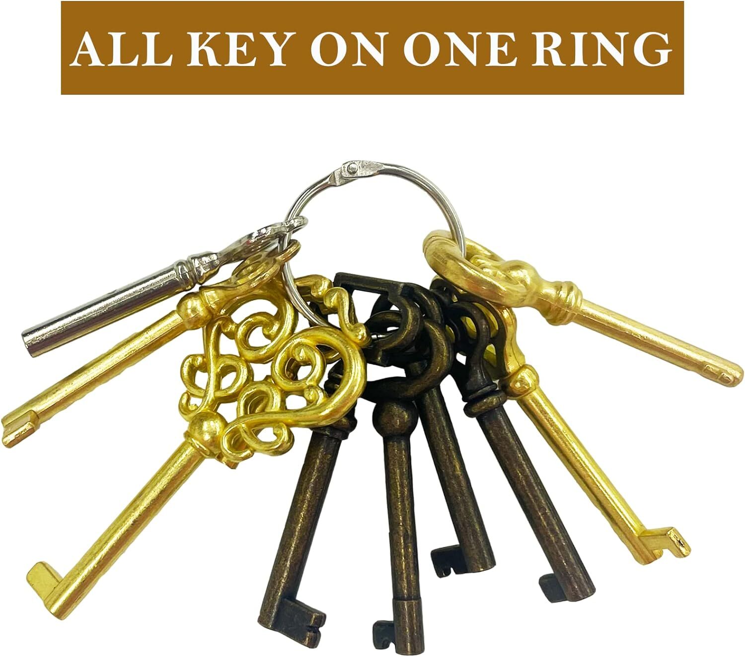 10PCS Universal Skeleton Keys Replacement for Vintage Antique Furniture