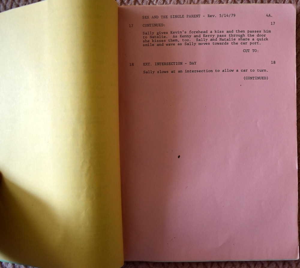 1979 Sex and The Single Parent Original Script Screenplay Final Draft