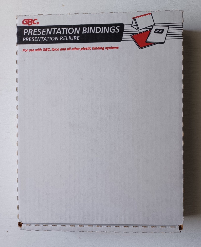 GBC Black .5in Presentation Bindings 100pc Box 19 Ring Length
