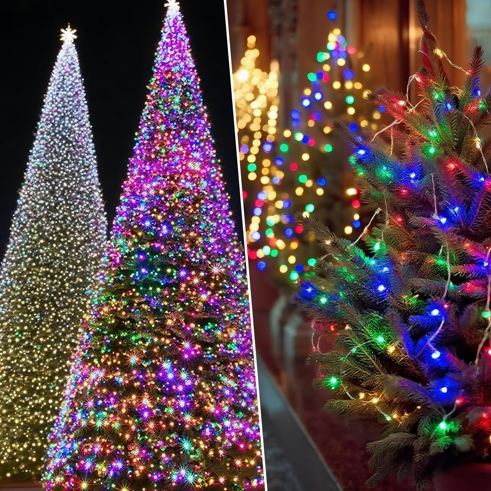 Solar String Lights Outdoor Waterproof 2 Pack Total 66ft 2 Pack, Multicolor