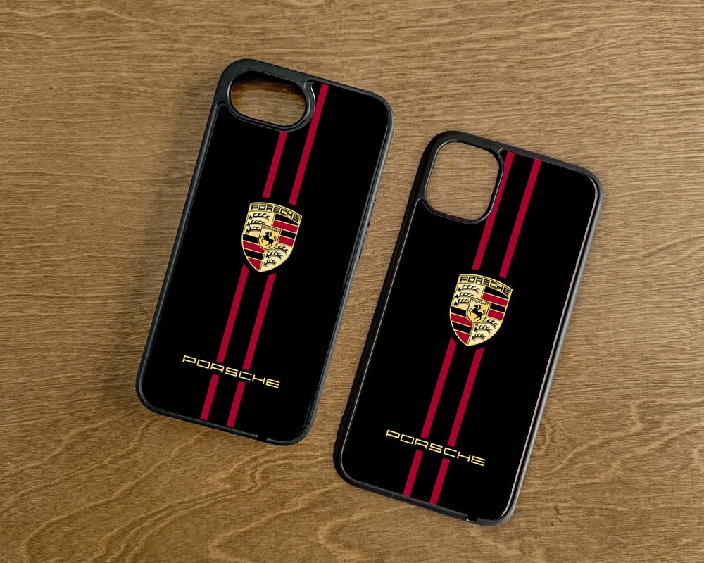 Porsch Super Car Logo iPhone 2D Rubber Case