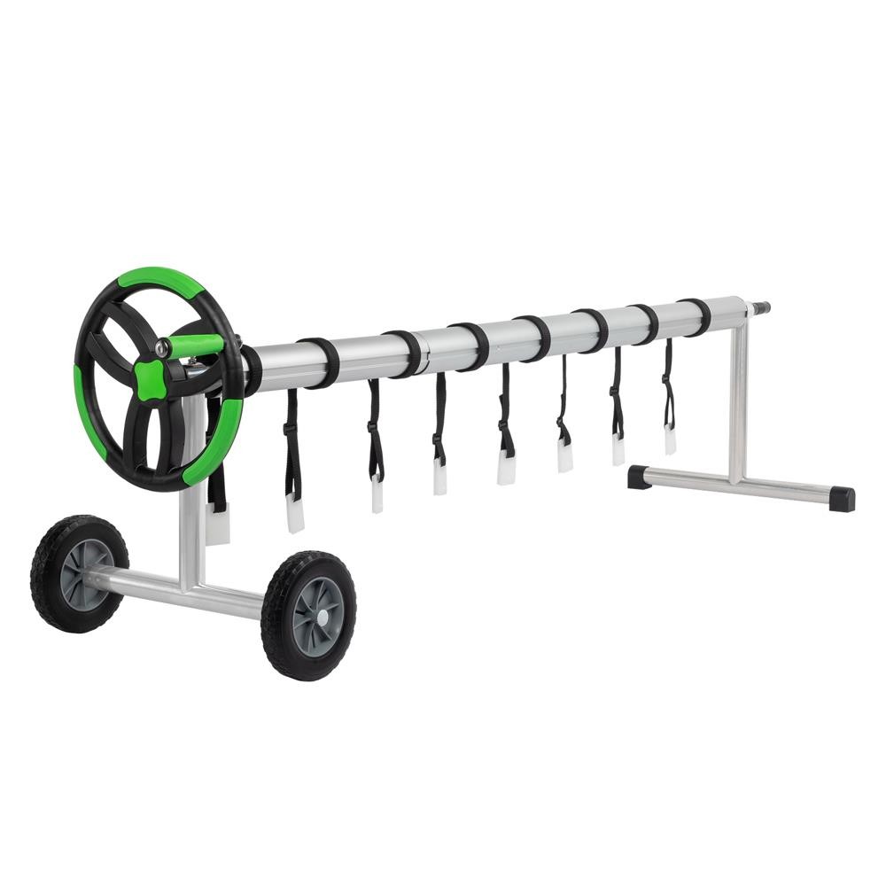 18 FT Pool Cover Reel Aluminum Solar Swimming Inground Cover Blanket Reel