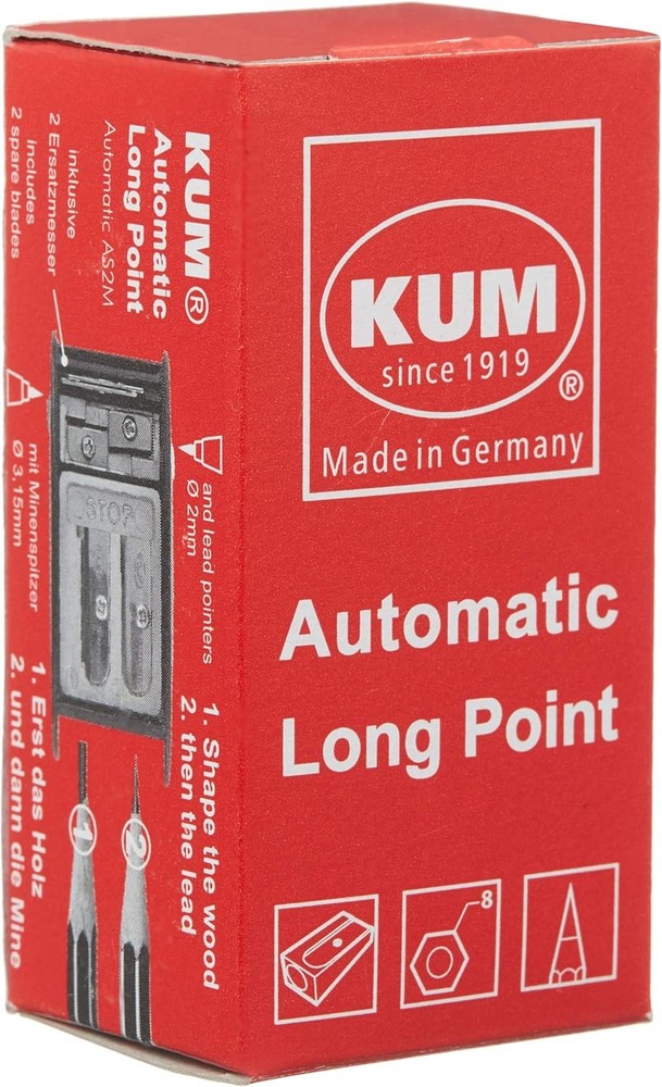 AS2M (1053121), Long Point Sharpener, sharpens in 2 steps; 2 spare Silver