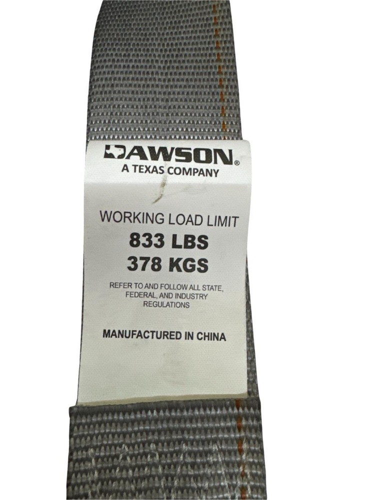 2"x16' Gray E-Track Cam Buckle Strap w/ Spring Fitting (10 Pack)
